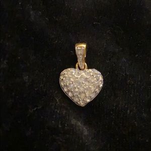 Crystal pave heart pendant